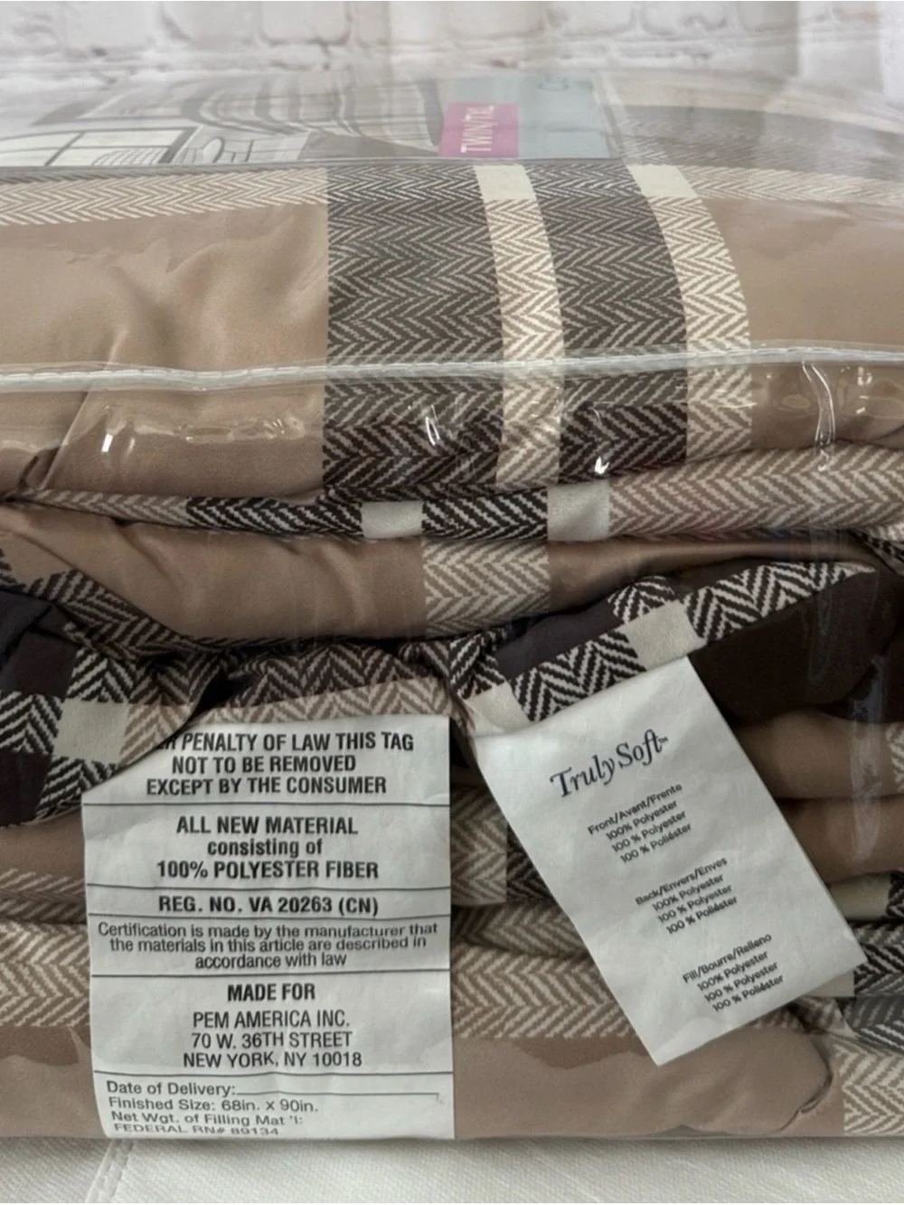 Truly Soft Twin Multi Stripe Comforter and Sham Set Unopened Original Packaging